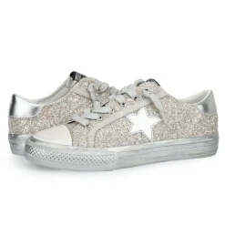 Fashion ALIVE - CHUNKY GLITTER SILVER Low Tops