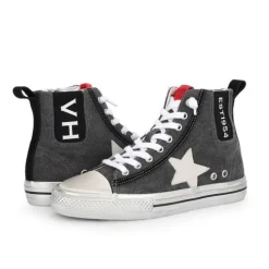 Discount ALIVE HIGH - GREY CANVAS High Tops