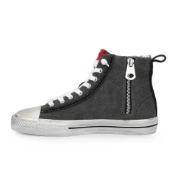 Discount ALIVE HIGH - GREY CANVAS High Tops