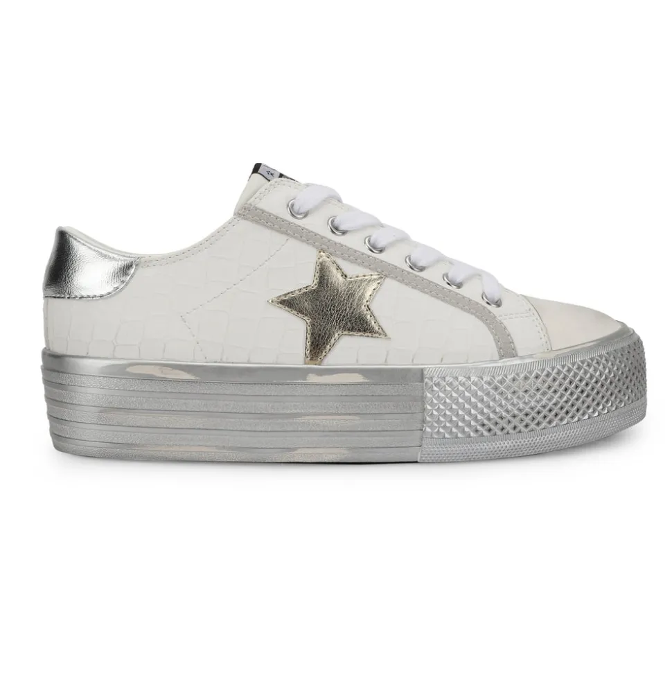 Fashion AMAZE 13 - WHITE CROCO Low Tops