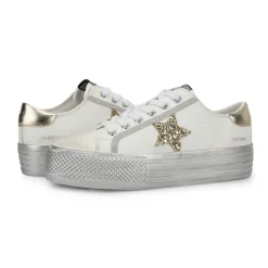 Online AMAZE - WHITE GOLD GLITTER Low Tops