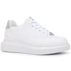 New ANGELA- WHITE RHINESTONES Low Tops