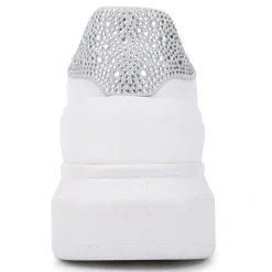 New ANGELA- WHITE RHINESTONES Low Tops