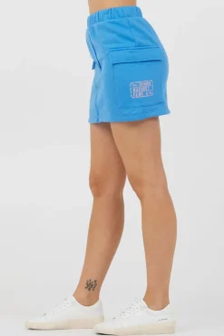 Sale Azure Blue Fleece Cargo Skirt W/ Print All Bottoms