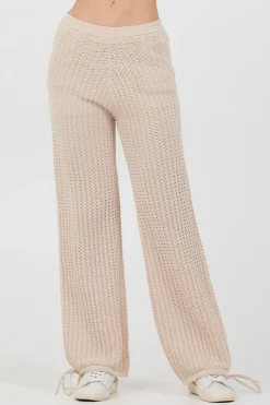 Outlet Bali Beige Open Crochet Tie Pants All Bottoms
