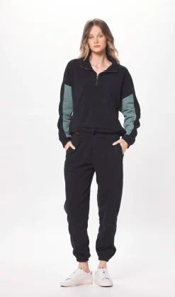 Outlet Black & Hunter Green Polar Fleece Jogger All Tops|Sweaters