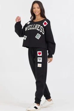 New Black Novelty Patch G/D Off Jogger Joggers