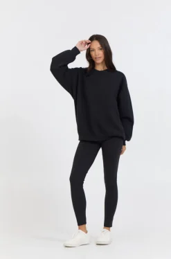 New Black Proweave Crewneck All Tops|Sweatshirts