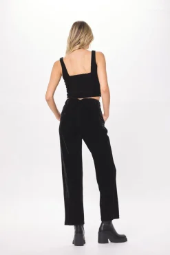 Outlet Black Velvet Corset Top All Tops