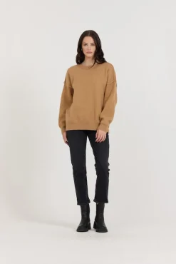 Fashion Camel/Red/Ivory Love Sweater All Tops|Sweaters