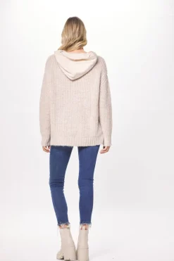 Best Cannoli Cream Sweater W/ Fleece Hood All Tops|Sweaters
