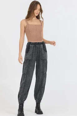 Clearance Caramel Rib Knit Corset Top All Tops