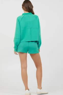 Cheap Caribbean Turquoise Cloud Fleece Shorts All Bottoms|Shorts