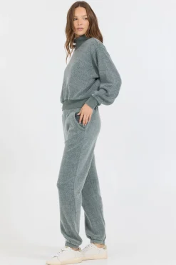 Clearance Dark Forest Reverse Fleece Mock Neck All Tops