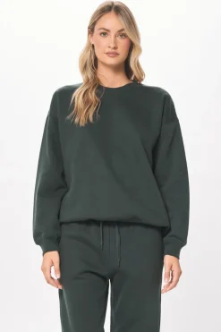 Shop Deep Emerald Green Proweave Crewneck Sweatshirt All Tops|Hoodies