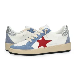 Online DENISSE 25 - BLUE/RED/SILVER GLITTER Low Tops