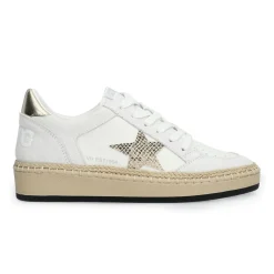 Discount DENISSE 28 - RAFFIA/SNAKE GOLD Low Tops