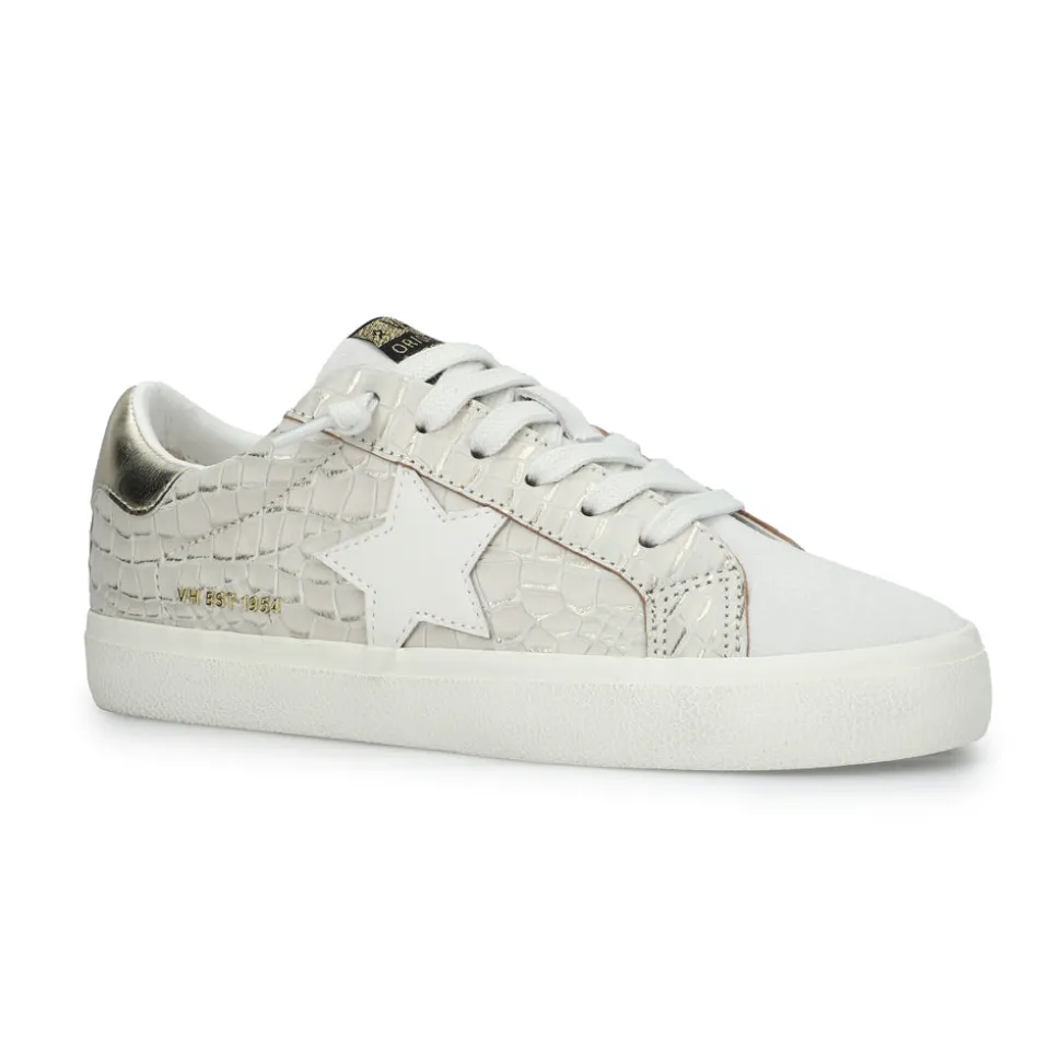 Fashion FLAIR 39 - GOLD CROCO Low Tops