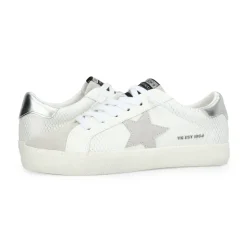 Shop FLAIR 38 - WHITE SNAKE/WASHED SILVER Low Tops