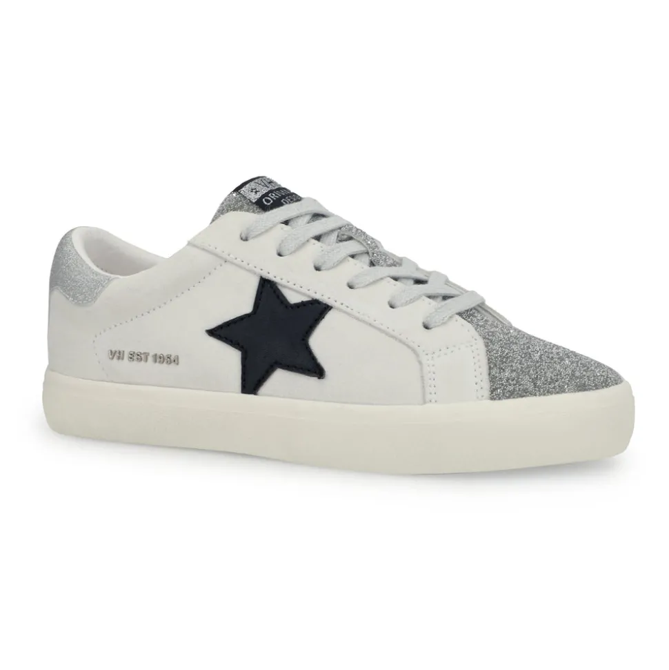 Fashion FLAIR - GREY SUEDE GLITTER Low Tops