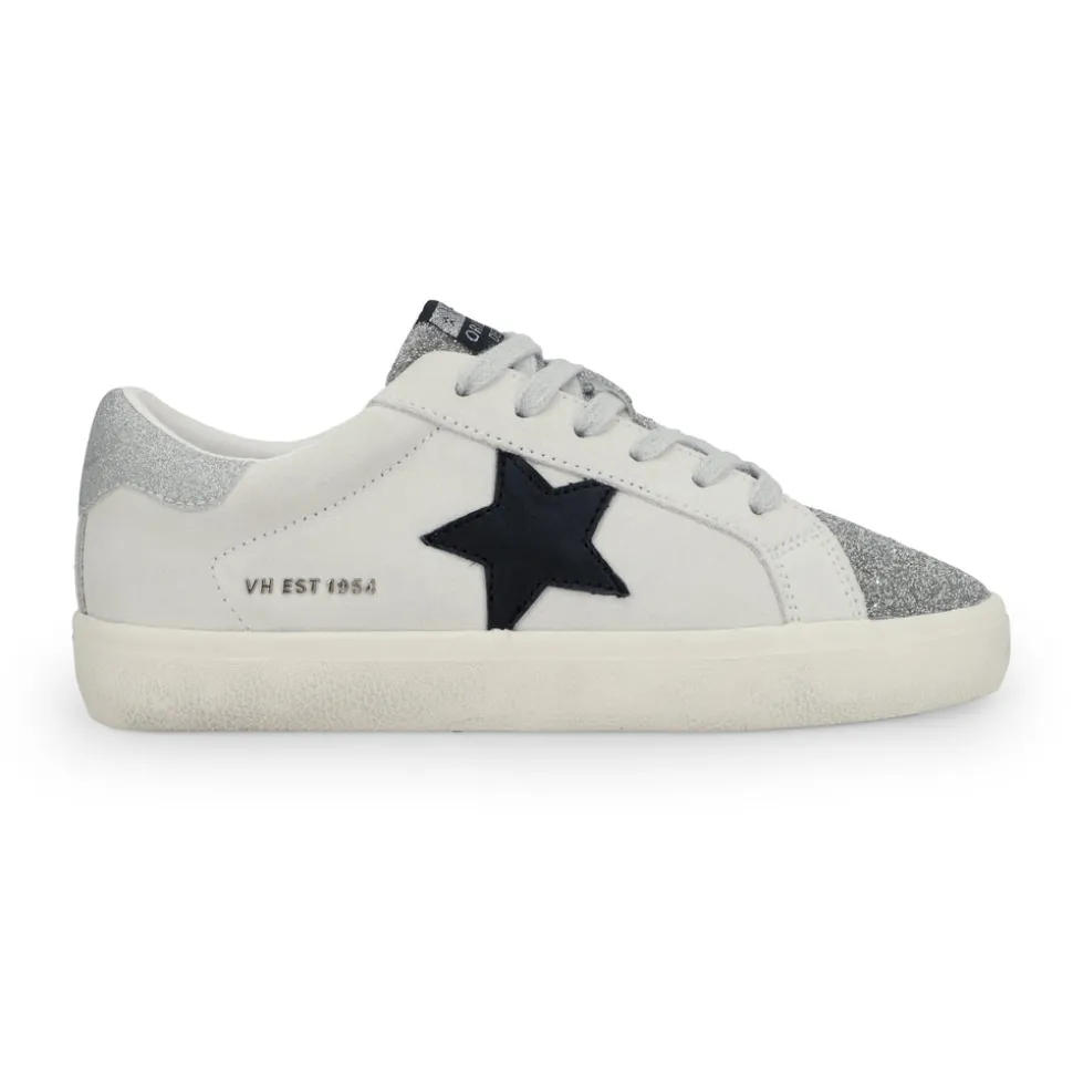 Fashion FLAIR - GREY SUEDE GLITTER Low Tops