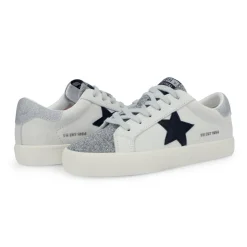 Fashion FLAIR - GREY SUEDE GLITTER Low Tops