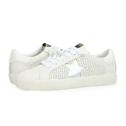 Best GADOL 31 - WHITE PEBBLED/ WASHED SILVER Low Tops