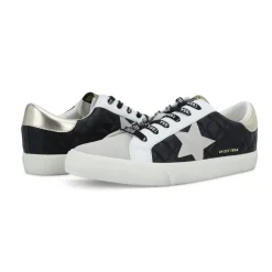 Fashion GRANDE - BLACK GREY QUILTED Low Tops