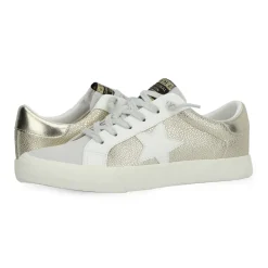 Sale GRANDE - METALLIC GOLD PEBBLED Low Tops