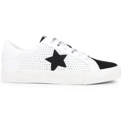 Shop Grande - White Black Rhinestones Low Tops