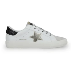 Fashion GRANDE - WHITE GREY BLACK WASHED GOLD Low Tops