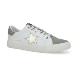 Hot GRANDE - WHITE MINT WASHED GOLD Low Tops