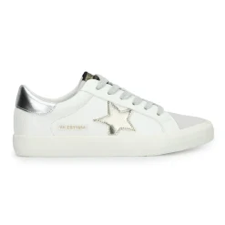 Fashion GRANDE - WHITE PEBBLED/WASHED SILVER Low Tops