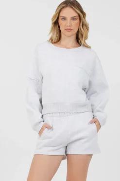Cheap Grey Icicle Essential Fleece Crewneck All Tops|Hoodies