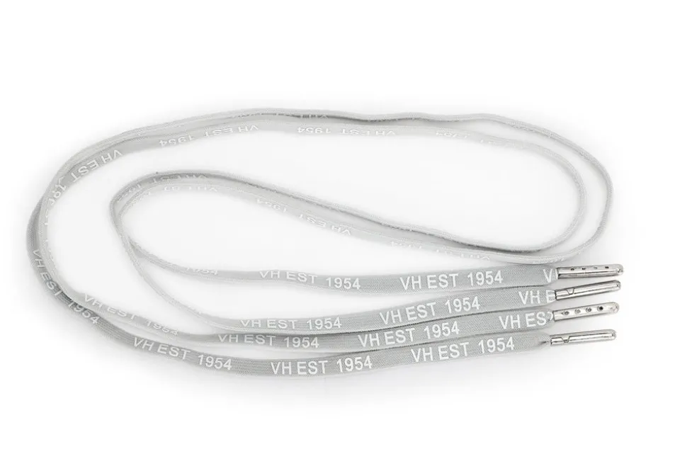 Discount GREY WHITE SILVER TIP LACES Shoe Laces