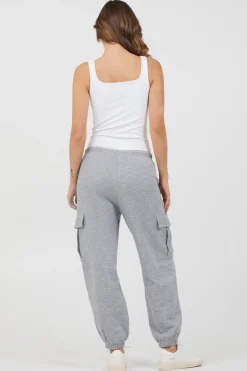Cheap Heather Grey Bounded Textured Jersey Cargo All Bottoms