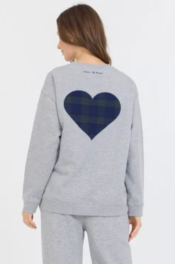 Cheap Heather Grey Essential Fleece Crew W/ Self Love Club Crewneck All Tops|Sweatshirts
