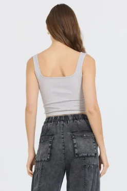 Discount Heather Grey Seamless Tank Top All Tops|Tanks