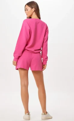 Hot Hot Pink Palm Beach Jet Setter Surf Wash Crewneck All Tops|Sweatshirts