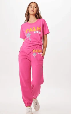 Best Sale Hot Pink Palm Beach Jet Setter Surf Wash Jogger All Bottoms|Joggers