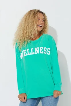 Best Sale Island Green "Wellness" Pigment Dyed Long Sleeve Tee All Tops