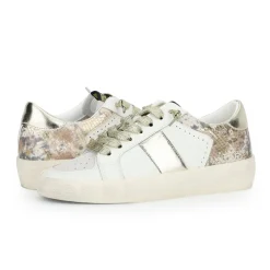 Cheap JAMIE - WHITE GOLD SNAKE MULTI Low Tops