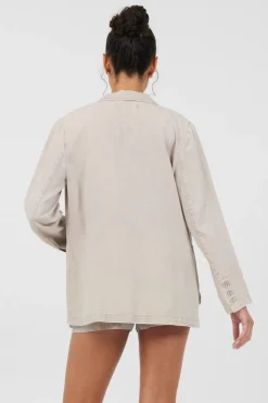 Sale Khaki Tencel Blazer Outerwear