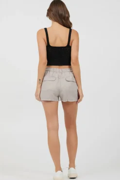 Flash Sale Khaki Tencel Cargo Shorts All Bottoms|Shorts