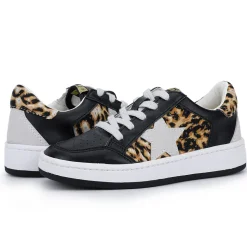 Cheap KIDS JENESSE - BLACK/ CHEETAH Kids Kids Sneakers|Kids Sneakers