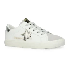 Shop KIDS VALERY - WHITE PEBBLED WASHED SILVER Kids Kids Sneakers|Kids Sneakers