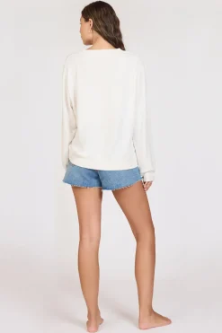 Hot Le Bleu Ocean Sandbar Solid Hacci Crewneck All Tops|Sweatshirts