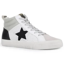 Cheap LESTER - WHITE PEBBLED MULTI High Tops