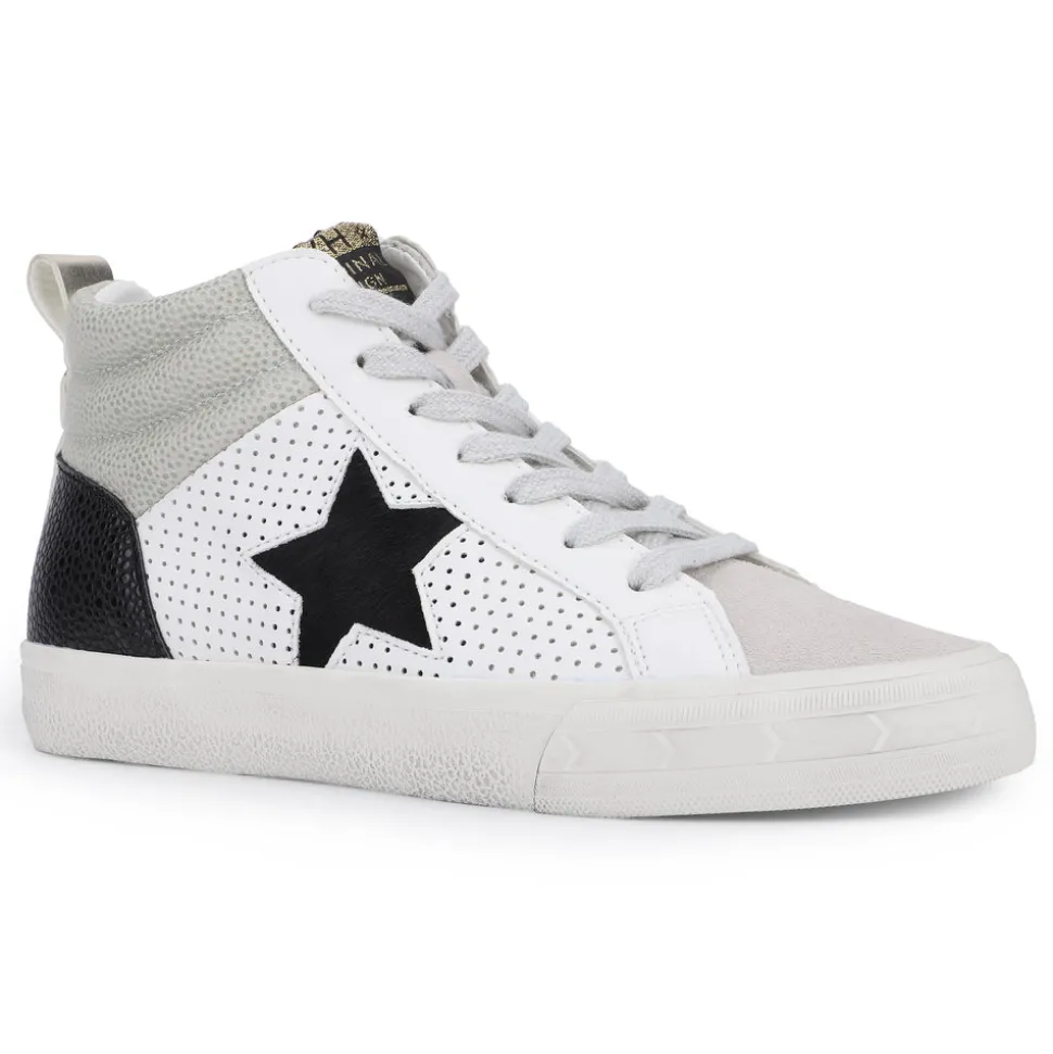Cheap LESTER - WHITE PEBBLED MULTI High Tops