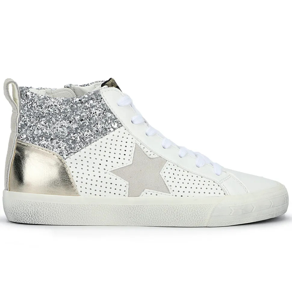 Fashion Lester - White/ Silver/ Gold High Tops